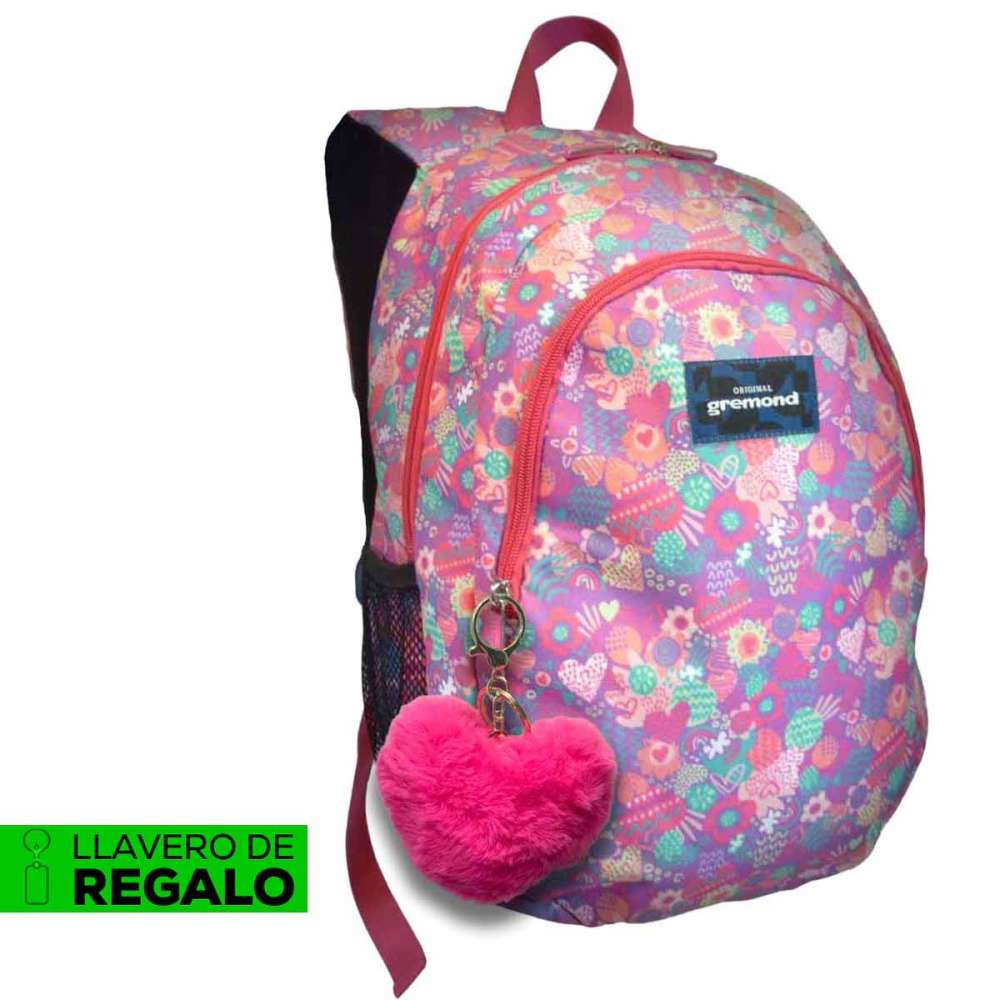 Mochila Escolar  Gremond Simple Corazonada