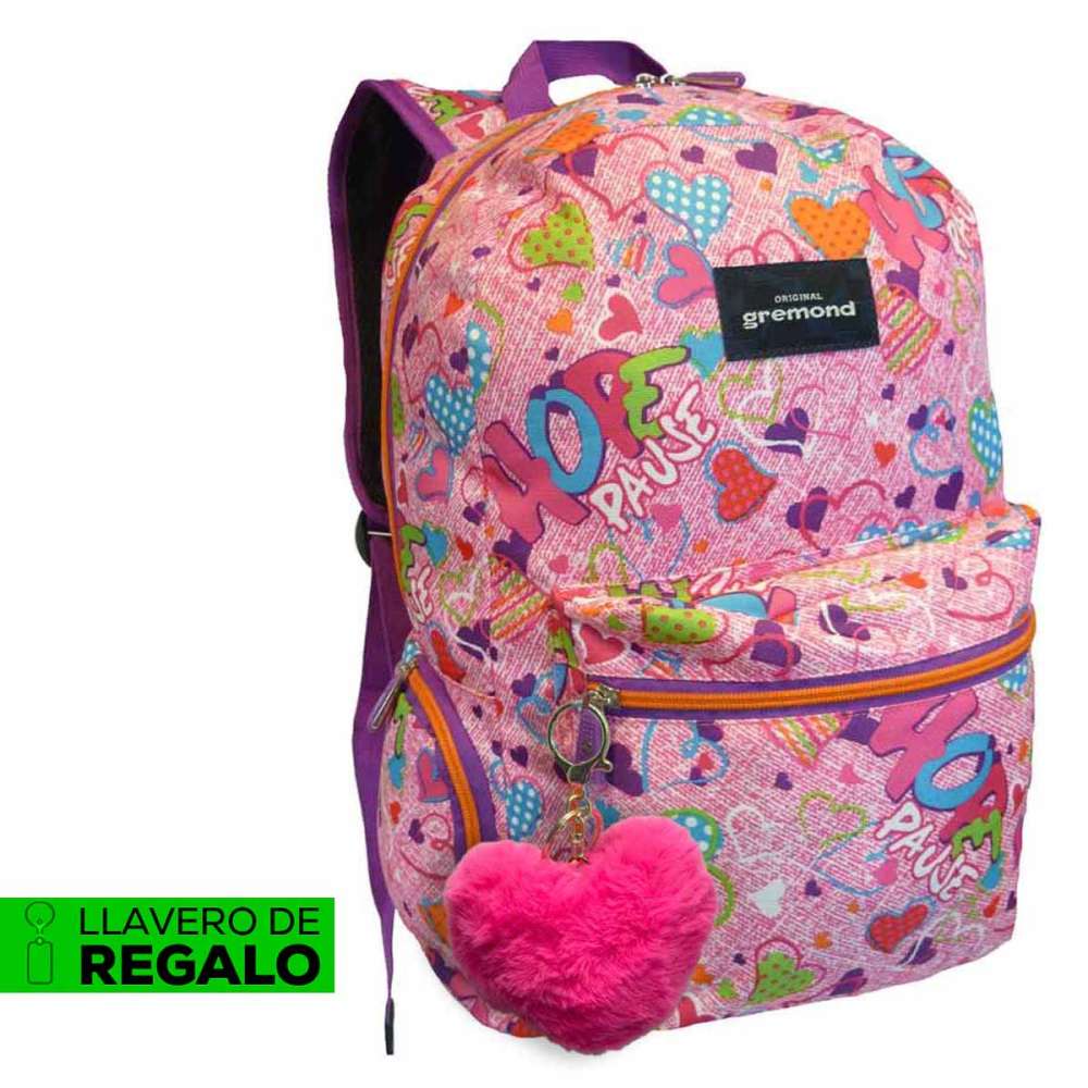 Mochila Escolar Portanotebook Gremond Clásica Hope