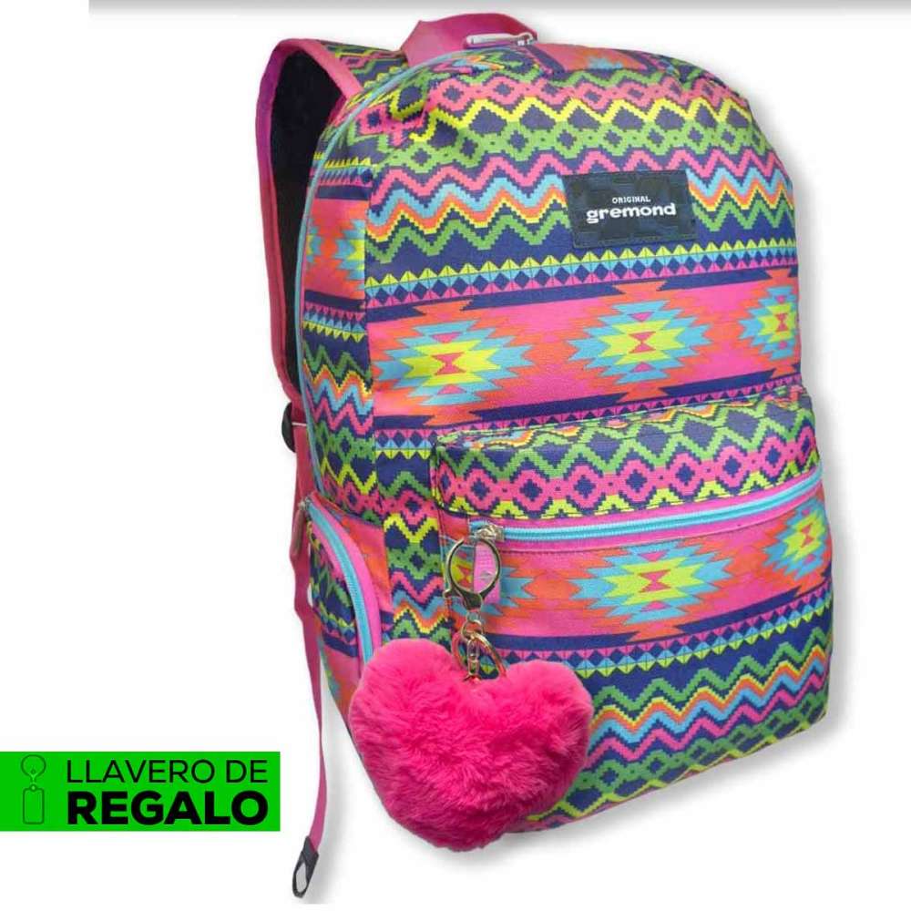 Mochila Escolar Portanotebook Gremond Clásica Zigzag