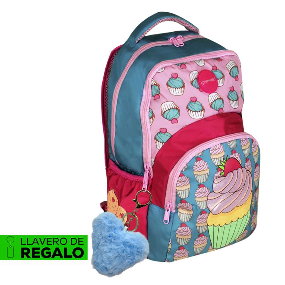 Mochila Escolar Portanotebook Gremond Kids cupcakes Nahuel Huapi