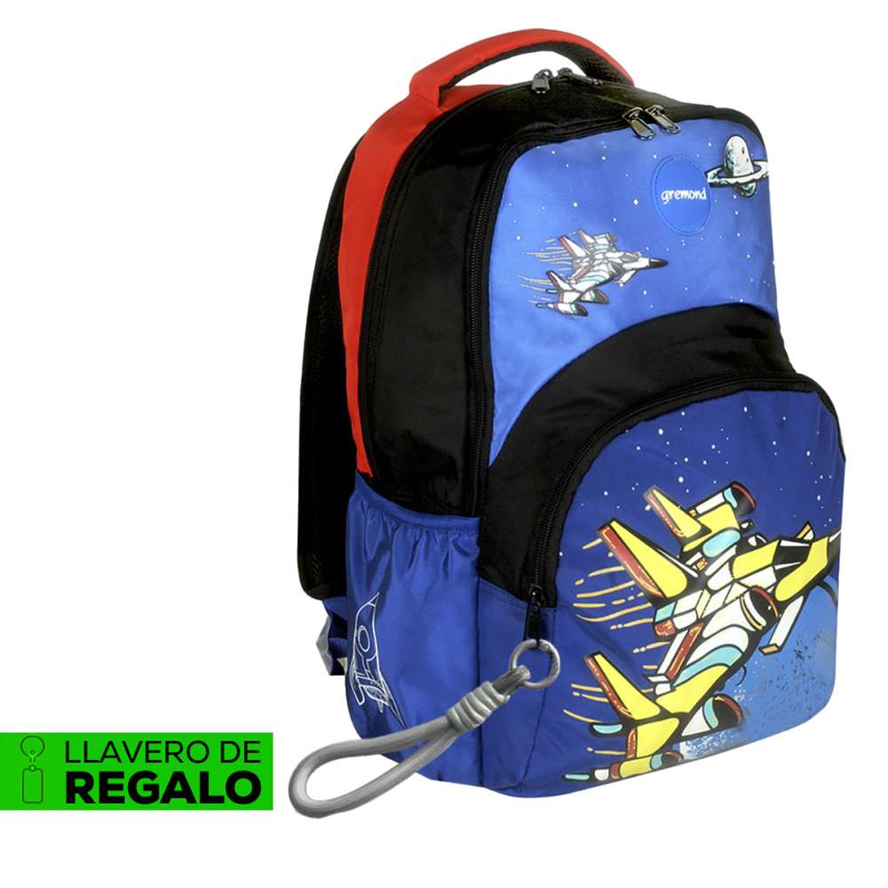 Mochila Escolar Portanotebook Gremond Kids nave espacial Nahuel Huapi